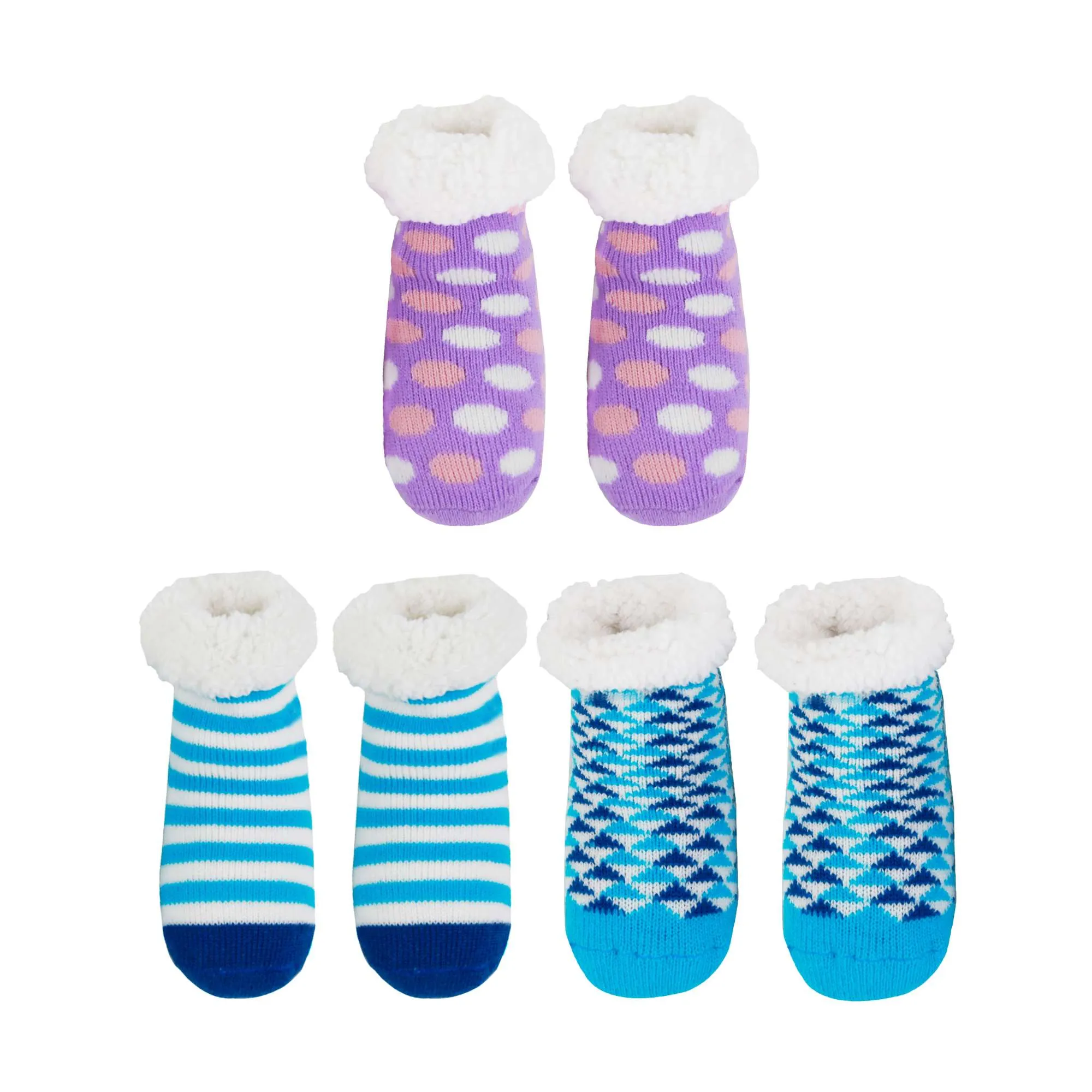 Baby Fleece-lined Knitted Non-skid Crew Socks