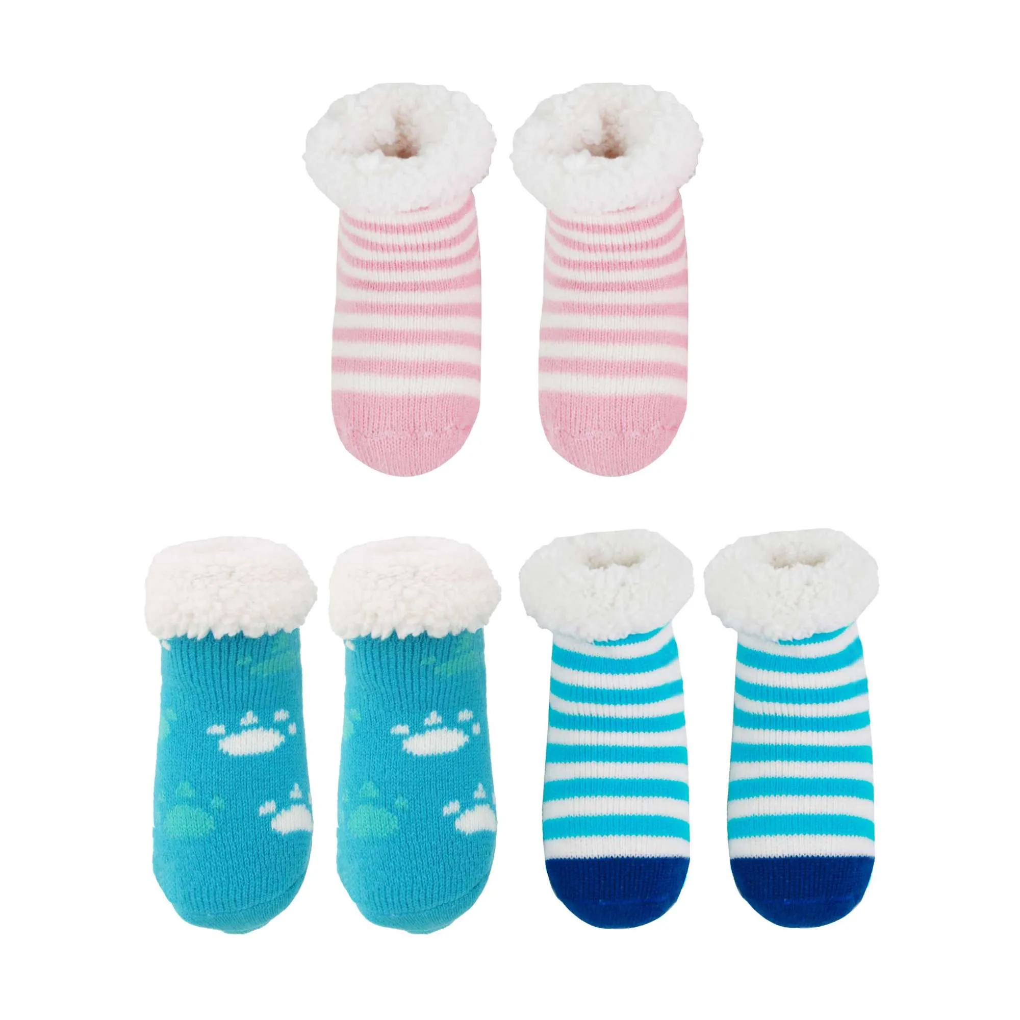 Baby Fleece-lined Knitted Non-skid Crew Socks