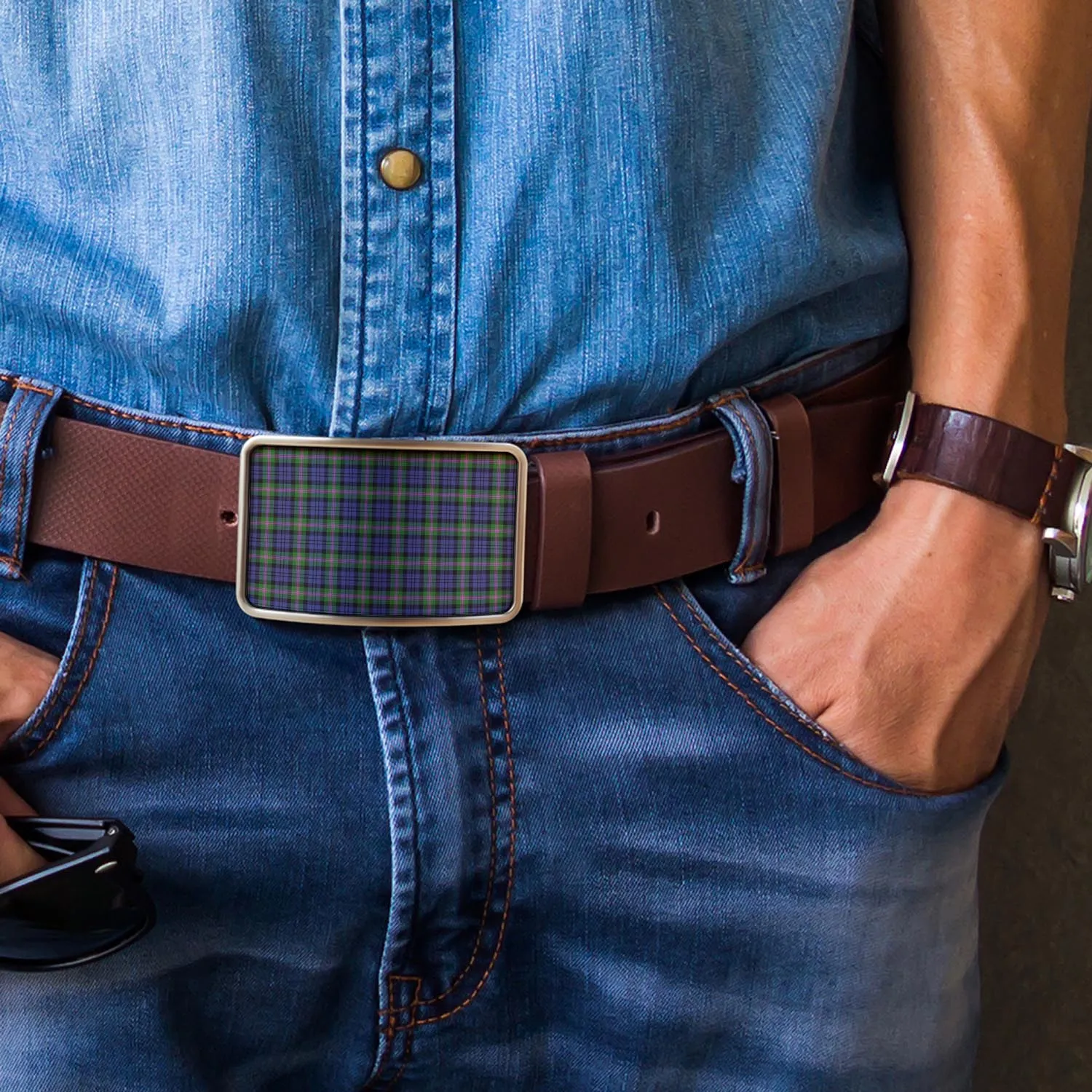 Baird Modern Tartan Belt Buckles