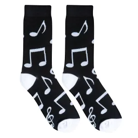 Music Notes - Mens Crew - Crazy Socks